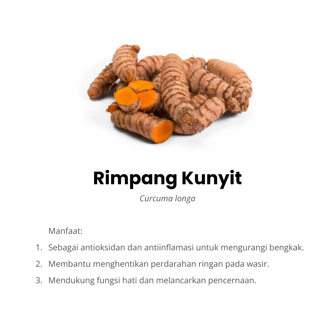 rimpang kunyit komposisi hemotera
